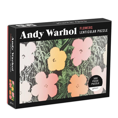Andy Warhol Flowers 300 Piece Lenticular Puzzle