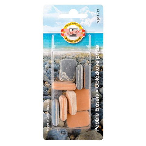 Pebble Erasers, Pack of 9
