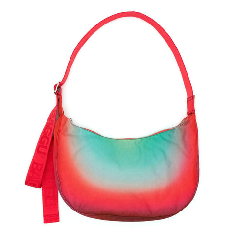 Medium Nylon Crescent Bag: Rain
