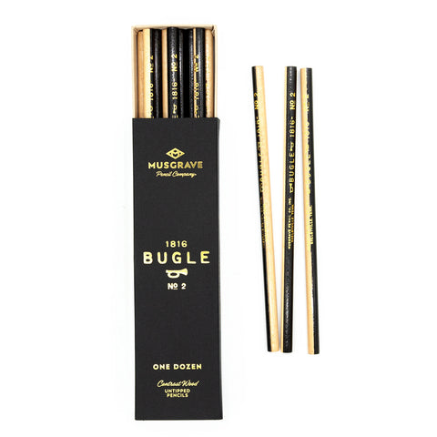 Black + White Bugle Pencil