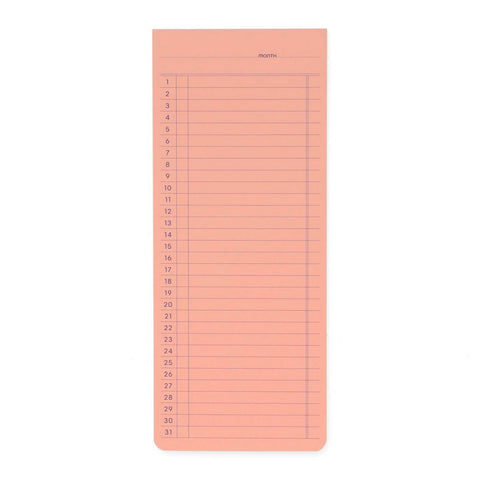 Sticky Memo Pad, Monthly