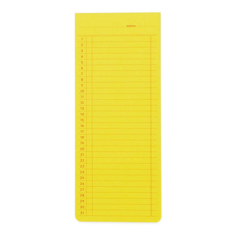Sticky Memo Pad, Monthly