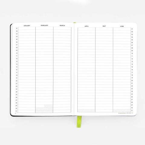 Moss Green Daily Undated Planner