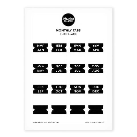 Passion Planner Monthly Tabs