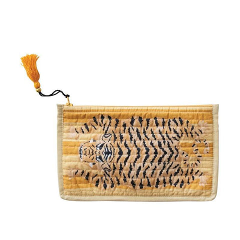 Cotton Tiger Zip Pouches