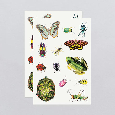 Critters on the Move Tattoo Sheets