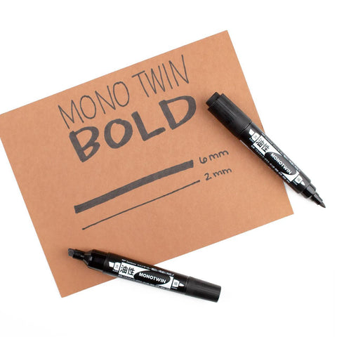MONO Twin Bold Permanent Marker, Black