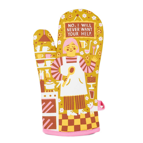 Never Want Your Help Oven Mitt