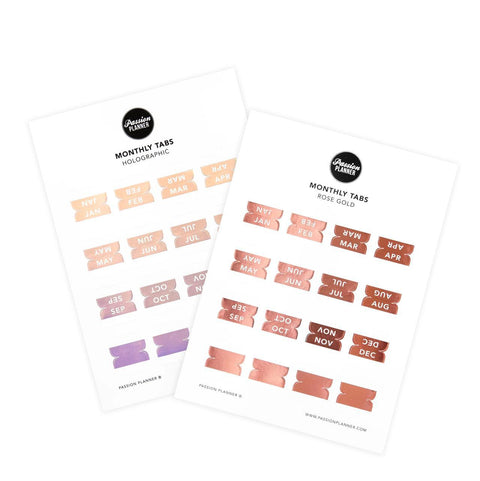 Passion Planner Monthly Tabs
