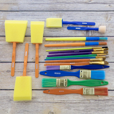 18 Piece Paint Brush Set