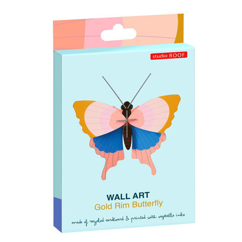 Gold Rim Butterfly Wall Art Kit