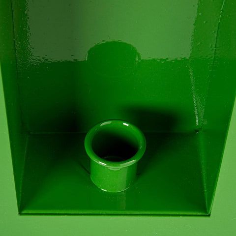 Green Scalloped Edge Taper Candle Metal Wall Sconce