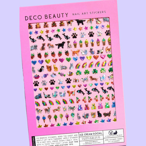 Ice Cream Social Nail Art Stickers
