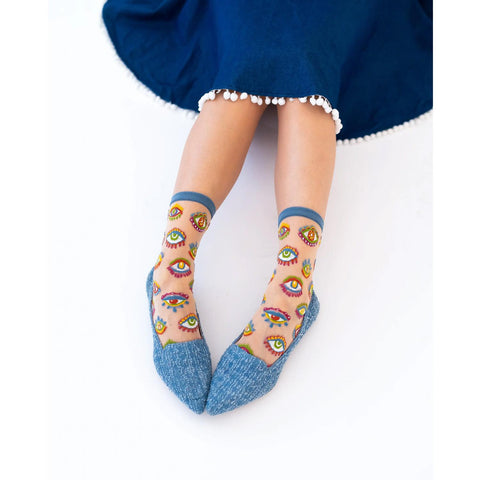 Evil Eye Sheer Socks