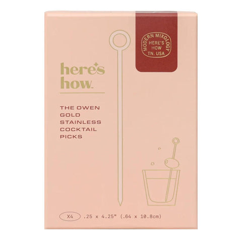 The Owen Gold Cocktail Picks Set