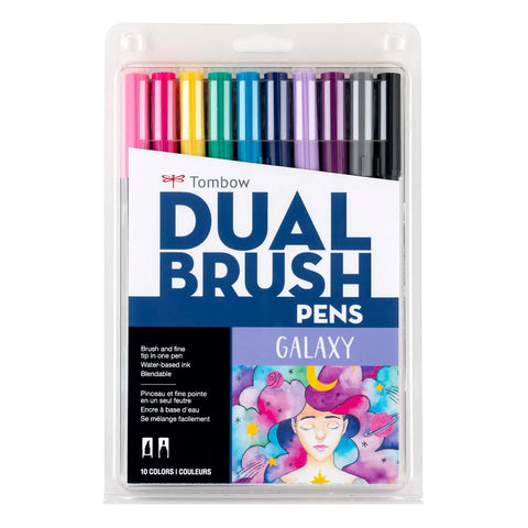 Galaxy Dual Brush Pens, Set of 10