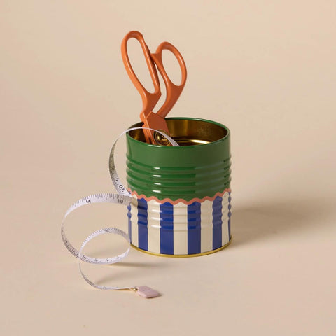 A Dopo Solid + Striped Storage Tin