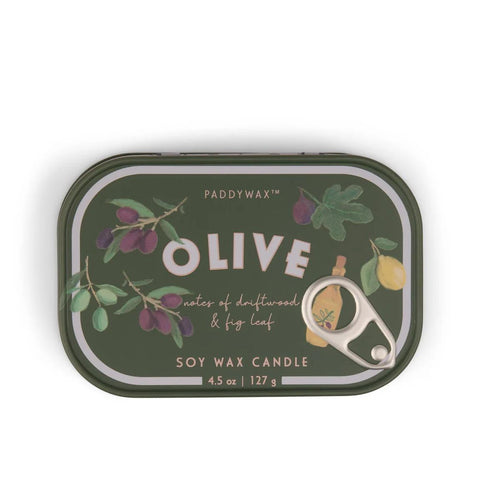 Olive Bistro Tin Candle