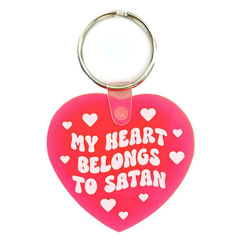 Heart Belongs to Satan Keychain