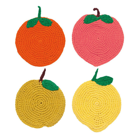 Fruit Crochet Coaster Set