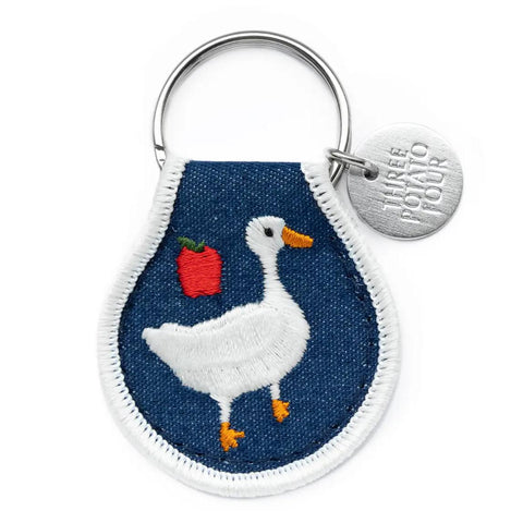Cottage Goose Patch Keychain