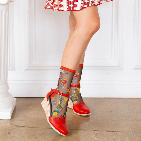 La Dolce Vita Black Sheer Socks