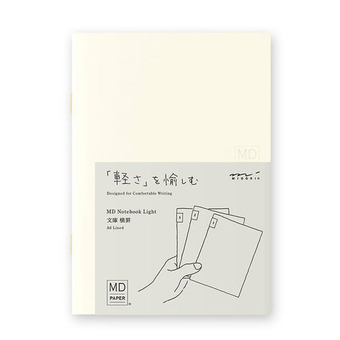 MD Light A6 Notebooks, Packs of 3