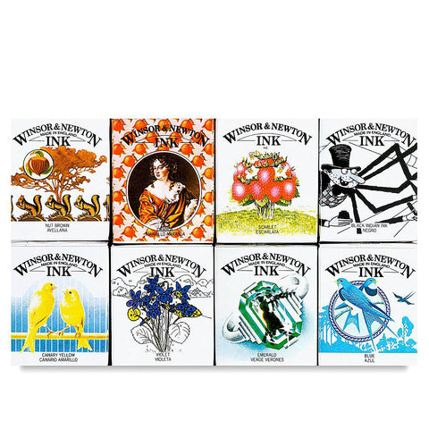 Winsor + Newton Drawing Inks, Set of 8