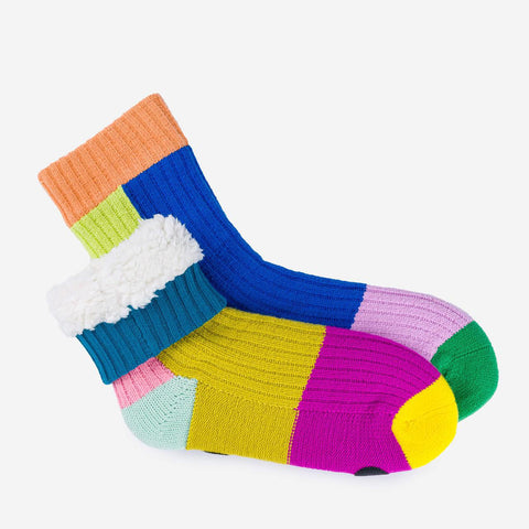 Mismatch House Socks, Rainbow
