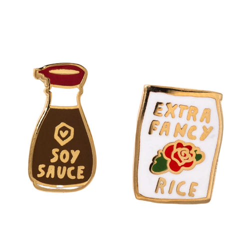 Soy Sauce + Rice Earrings