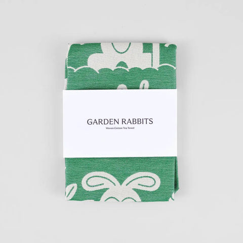 Garden Rabbits Tea Towel
