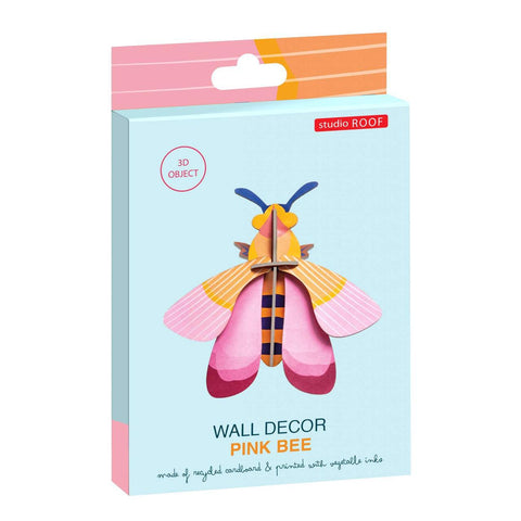 Pink Bee Wall Art Kit