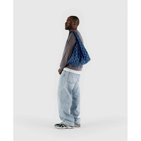 Standard Reusable Tote: Iris Green Check