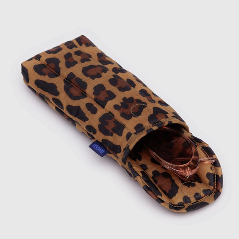 Puffy Glasses Sleeve: Leopard