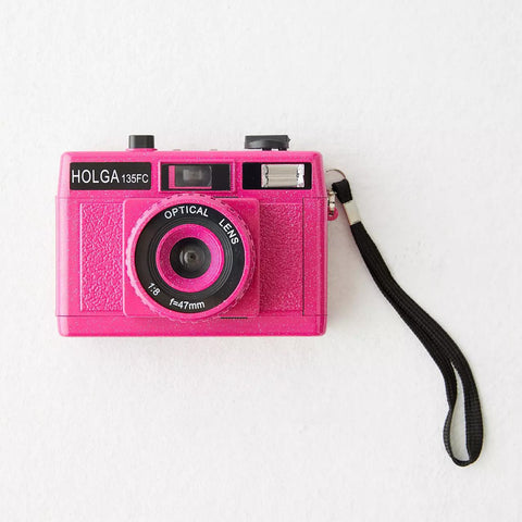 Pink Sparkle Holga 135FC 35mm Film Camera