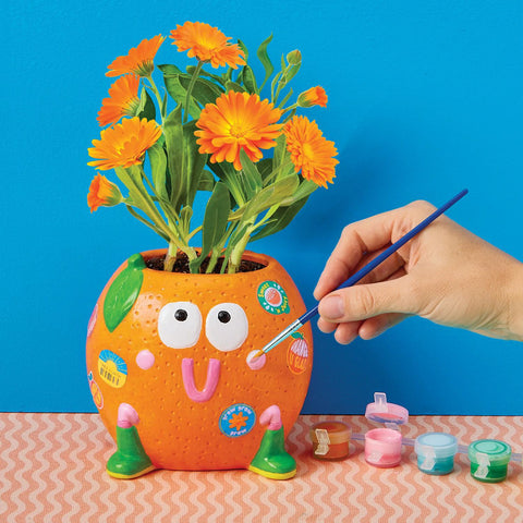 Paint + Grow Orange Planter Kit