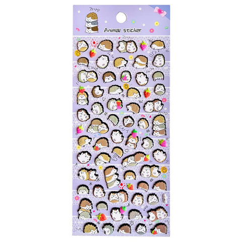 Hedgehog Puffy Stickers