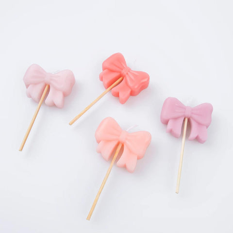 Pink Bow Candles
