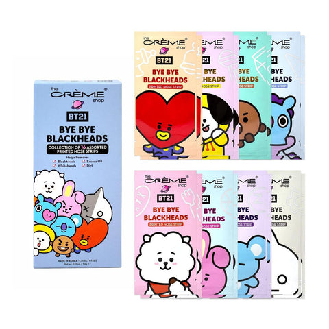 BT21: Bye Bye Blackheads Printed Pore Strips, Pack of 16