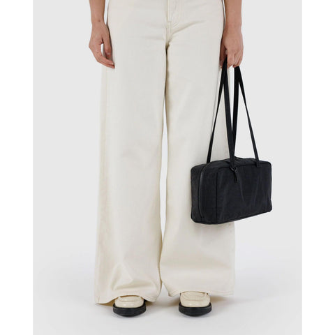 Nylon Bowler Bag: Black