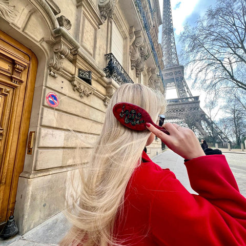 Snake Hand-Painted Acetate Hair Brush