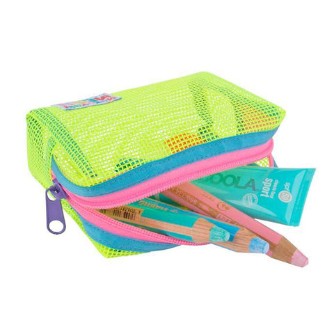 Mesh Chubby Zip Pouch, Zest