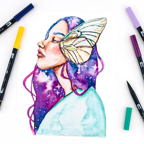 Galaxy Dual Brush Pens, Set of 10