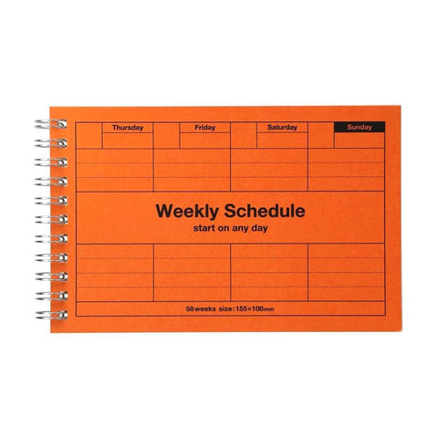 Undated Weekly Schedule