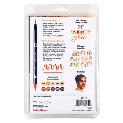 Portrait Dual Brush Pens, Set of 10