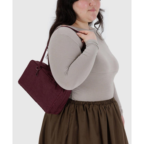 Nylon Bowler Bag: Mahogany