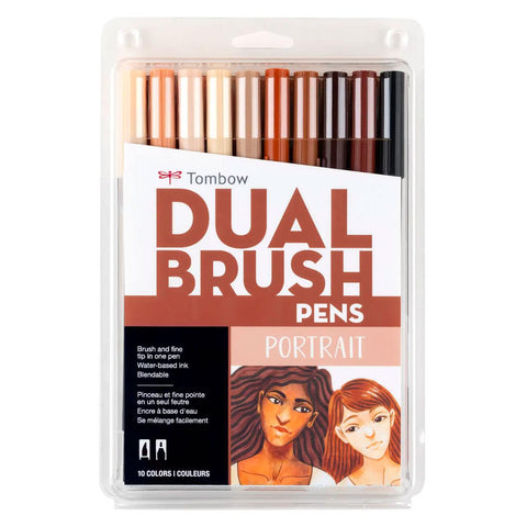 Portrait Dual Brush Pens, Set of 10