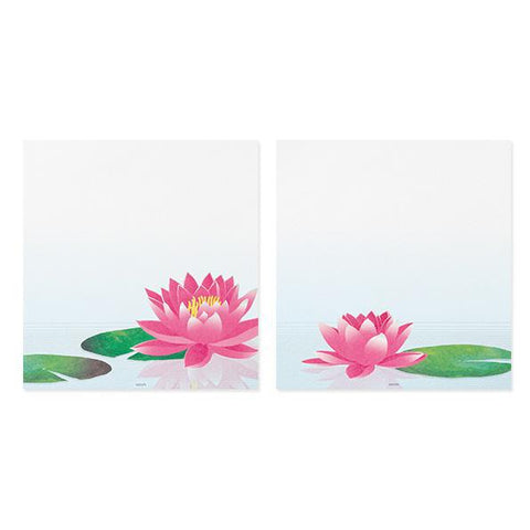 Water Lily Reflection Square Letter Pad