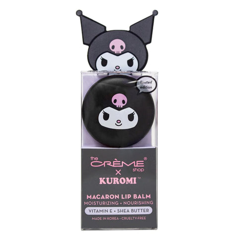 Kuromi Macaron Lip Balm, Raspberry Cream Puff