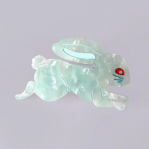 Lingonberry Candy Bunny Hair Barrettes